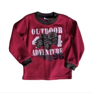 💥☎️ Little Rebels Red Thermal Outdoor Adventure Long Sleeve 4T
